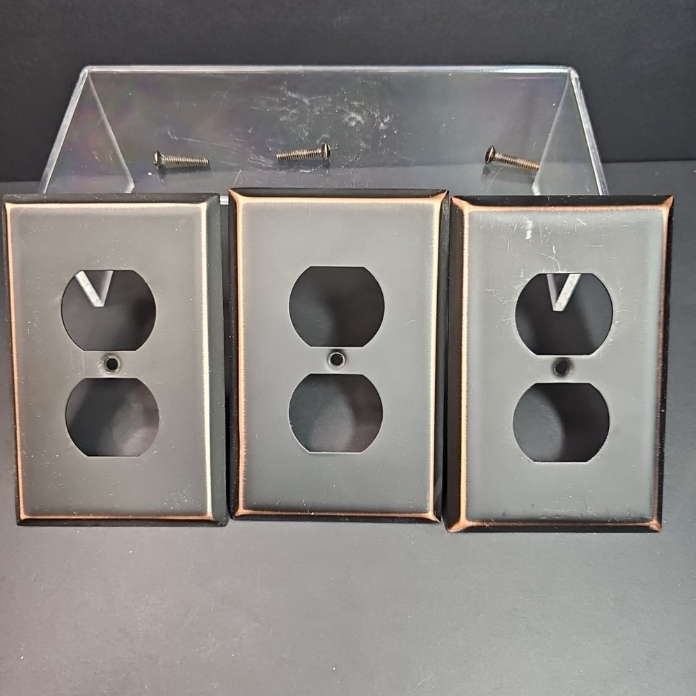 Stanley S835-629 Wall Plate Egyptian Bronze 3 Packs Electrical Outlet Cover CN